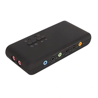 Immagine di Zunate Scheda Audio Esterna USB 7.1, DAC e Amplificatore, Doppio Ingresso Microfono da 3,5 Mm, Ottico, Uscita Ottica, per di Altoparlanti Computer
