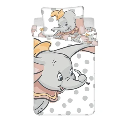 Immagine di Dumbo Set di biancheria da letto per neonati, 2 pezzi, 100% cotone, dimensioni: 100 x 135 cm, 40 60 Öko Tex Standard