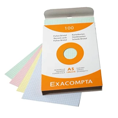 Immagine di Exacompta 13378E Cartoncini Bristol, 14x21 cm, Multicolore