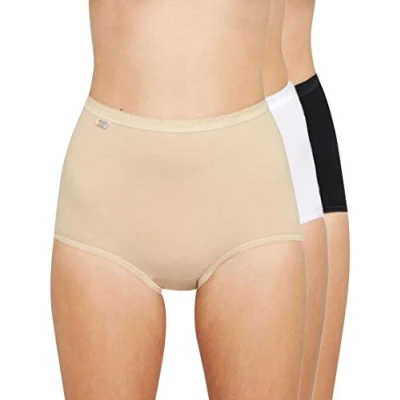 Immagine di Sloggi Basic+ Maxi C3p Mutande, Multicolore (White Dark Combination), 50 (Pacco da 3) Donna