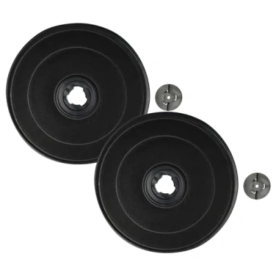 Immagine di vhbw 2x filtro a carboni attivi compatibile con Smeg KSEC61EBE, KSEC61NEE, 881265, KSEC66XE, KSEC6B, KSEC61XE, KSEC66X cappe aspiranti 2,3 cm