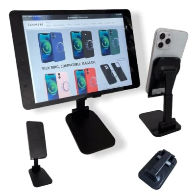 Immagine di 4 Ok Supporto universale pieghevole, compatibile con cellulare e tablet, multi angolo regolabile, MagSafe