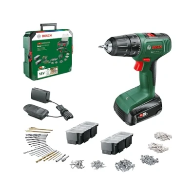 Immagine di Bosch Home and Garden 06039D8006 Trapano avvitatore a batteria 18 V 1.5 Ah Li Ion incl. ricaricabile, caricabatterie, valigia,