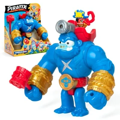 Immagine di Piratix Smash Jack Gorilla articolato Che colpisce verticalmente e con un trigger. Include 1 Gorilla, Esclusivo, Tesoro Esclusivo proiettile