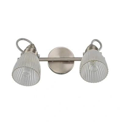 Immagine di Lindby applique &#039;Kara&#039; dimmerabile (Moderno) colore Grigio, in Vetro ad es. Bagno (2 luci, G9) per bagno,