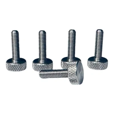 Immagine di Precisiongeek Viti zigrinate M3 x 15 mm, in acciaio inox, testa zigrinata, diametro 10 set da 5 pezzi