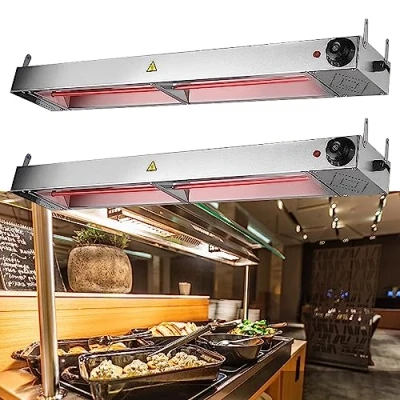 Immagine di Lampada Riscaldante a Infrarossi, Sospeso per Alimenti, Lampade Scaldavivande Mantiene i Piatti Caldi, Temperatura Regolabile(2pcs,Size:150cm)