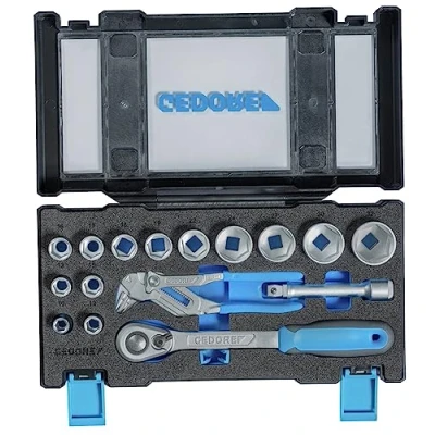 Immagine di Gedore Kit di chiavi a bussola 1/2 (12.5 mm) 16 parti 19 DMU 183