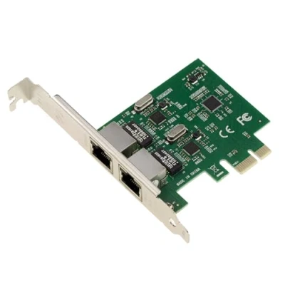 Immagine di KALEA INFORMATIQUE Scheda controller PCI Express PCIe a 2 porte RJ45 Gigabit Ethernet 10 100 1000Mbps 1G. Doppio chipset Realtek. Piazze basso e alto profilo. Windows, Linux, MAC OS DOS