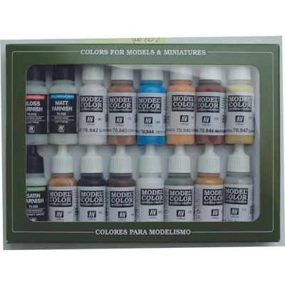 Immagine di Vallejo Model Color Folkstone Set di Vernici Acriliche a Base d&#039;Acqua, 16 x 17 ml, Multicolore