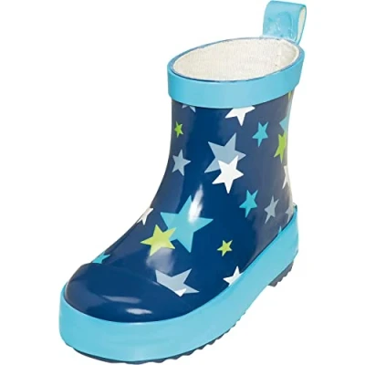 Immagine di Playshoes Stivali In Gomma A Semialbero, Semialbero Unisex Bambini e ragazzi, Stelle Rosa, 22 EU