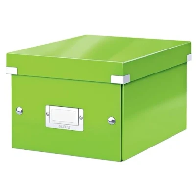 Immagine di Leitz Click &amp; Store WOW Scatola Archivio Piccola, per Riporre e Trasportare Documenti A5 Oggetti di Piccole Dimensioni, Adatta a Casa Ufficio, Verde, 60430054