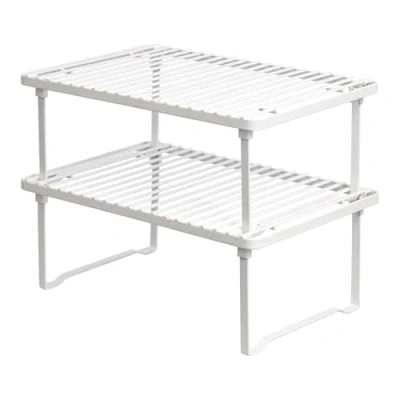 Immagine di Amazon Basics Ripiani portaoggetti impilabili da cucina, Bianco