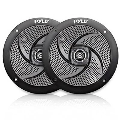 Immagine di Pyle Altoparlanti Marini, Casse Audio Impermeabili 10 Centimetri, Speaker a 2 Vie con 100 Watt di Potenza e Design Profilo Basso, 1 Coppia, Nero