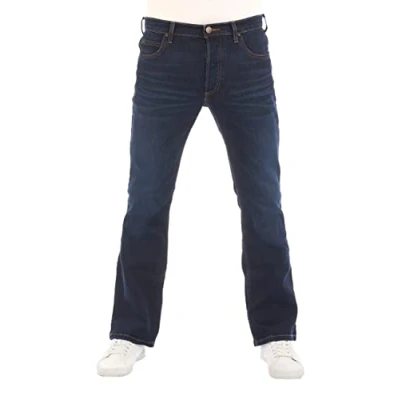 Immagine di Lee Jeans da Uomo Bootcut Denver Pantaloni Blu Cotone Stretch Denim w30 w31 w32 w33 w34 w36 w38 w40 w42 w44, Scuro Elko (Lss1hdbu3), 56 IT (42W/32L)