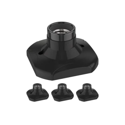 Immagine di ledscom.de 4 pezzi plafoniera/porta lampada ELEKTRA, porcellana, nero, 1x E27 max. 60W