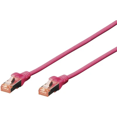 Immagine di Digitus DK 1644 020/MG RJ45 cavo di rete, patch CAT 6 S/FTP 2.00 m Magenta Privo alogeni, coppie intrecciate 1 pz.