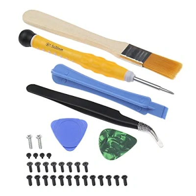 Immagine di eMagTech Kit di Riparazione Smontaggio Compatibile per Playstation 5 PS5 Controller Cacciavite PH00 Viti Pinzetta Leva Spazzola Pulizia