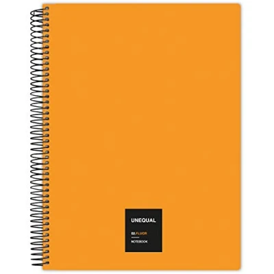 Immagine di Grafoplás 88526056 Quaderno a spirale, formato A4, quadretti, 5 x mm, 100 fogli, 90 g, arancione, Unequal Fluoro