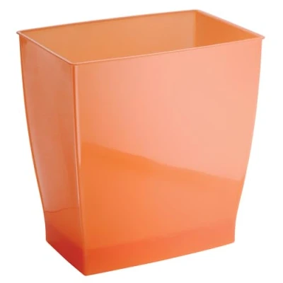 Immagine di InterDesign, Cestino per Rifiuti, in Plastica, 18 cm x 28,5 30,5 cm, 11 Litri, Arancio (Tango)