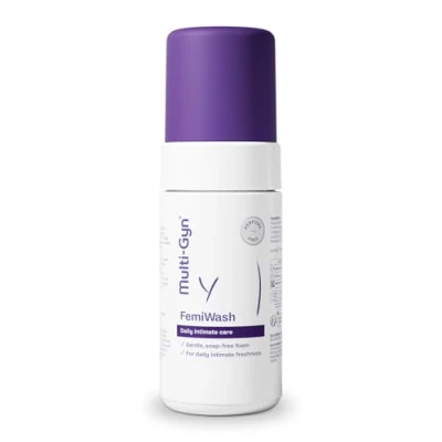 Immagine di Multi Gyn FemiWash Igiene intima quotidiana con aloe e acido lattico Senza sapone profumo Per circa 120 applicazioni 100 ml