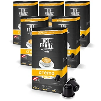 Immagine di Capsule di caffè compatibili Nespresso, 6 x 10 Capsule, Crema