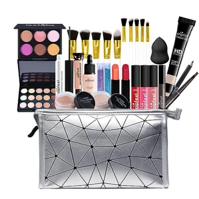 Immagine di Fantasyday 28 Pezzi Set Di Trucchi Kit Bellezza Cosmetici Per Occhi, Viso E Labbra Makeup Con Rossetti, Lucidalabbra, Correttore, Pressed Powder, Palette Ombretti, Mascara