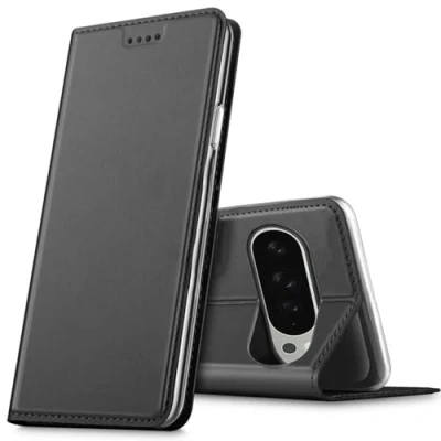 Immagine di Verco Custodia a libro per Google Pixel 9, in pelle PU, colore: Nero