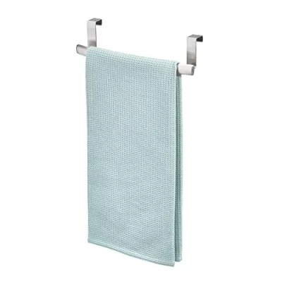 Immagine di iDesign Axis Portasciugamani Da Appendere Di Forma Arrotondata, Piccolo Porta Salviette In Acciaio, Argento