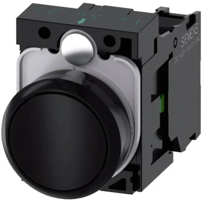 Immagine di Siemens 3SU11000AB101BA0 3SU1100 0AB10 1BA0 Pulsante Anello frontale in plastica, Piatto Nero 1 pz.