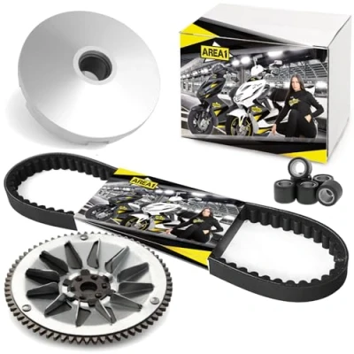 Immagine di Area1 Variatore di ricambio + puleggia cinghia trapezoidale 50cc 2 tempi (cilindro in piedi) compatibile con Speedfight 1 Elyseo Elystar Vivacity Limbo Zenith SV Looxor Splinter