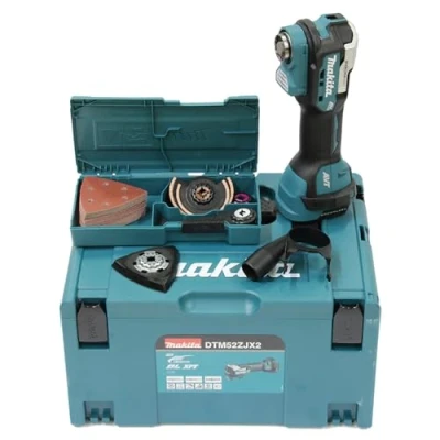Immagine di Makita DTM52ZJX2 Utensile multifunzione a batteria brushless, senza batteria, caricatore 18 V
