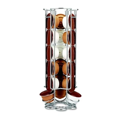 Immagine di Fackelmann 20990, Portacapsule in metallo per Dolce Gusto di Krups, capienza: 18 capsule, 3 colonne