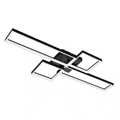 Immagine di BRILONER Leuchten Lampada da soffitto a LED, plafoniera dimmerabile, incl. telecomando, regolazione della temperatura di colore, funzione luce notturna e timer, nero, 40 Watt, 1100x420x120mm