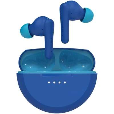 Immagine di Belkin SoundForm Nano 2 auricolari Bluetooth per bambini con microfono, batteria di 28 ore, volume sicuro 85 dB, resistenza all&#039;acqua (IPX5), iPhone, iPad, Galaxy Blu