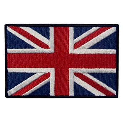 Immagine di Britannico Union Jack Bandiera della Inghilterra Emblema con Fissaggio Chiusura a uncino e asola Ricamata Toppa