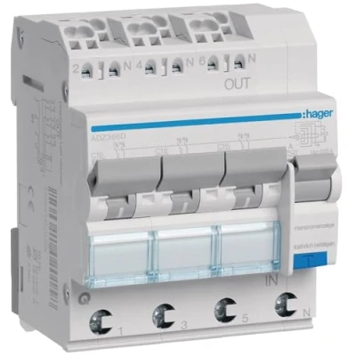 Immagine di Hager ADZ366D Magnetotermico e differenziale 4 poli 16 A 0.03 230 V