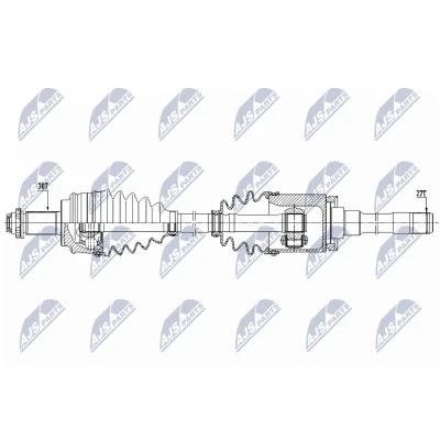 Immagine di NTY NPW BM 152 Albero motore / Semiasse Assale anteriore Dx 923 BMW: X3
