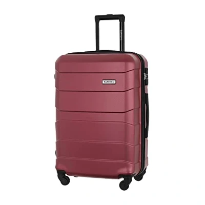 Immagine di BARRENS Valigia media Bagaglio business 66x46x26 cm 60 L Materiale ABS Serratura a cifratura 4 360 ruote Compatibile con le compagnie aeree Borgogna