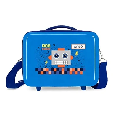 Immagine di Enso Rob Friend Beauty case adattabile con tracolla blu 29 x 21 15 cm rigido ABS 9,14 L