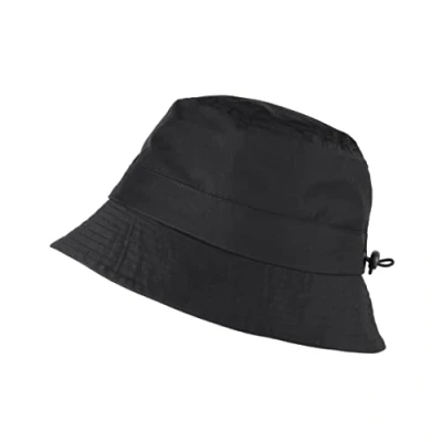 Immagine di TOUTACOO, Cappello da Sole, Pioggia, Bob Estivo, Pieghevole nella Sua Tasca Integrata, Tocco Cotone, Unisex (21 Nero/Sole)