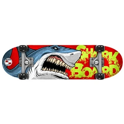 Immagine di STAMP Skateboard 28 x 8 Shark Skids Control, JS102310, RED, POLLICI