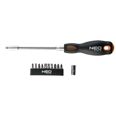 Immagine di NEO TOOLS 04 212 Giravite per inserti 12 SL5, SL6, SL7, PH1, PH2, PH3, PZ1, PZ2, T15, T20 Intaglio, Intaglio a croce (PH), Pozidriv (PZ), Torx interno