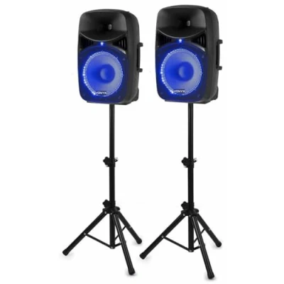 Immagine di Vonyx VPS152A Set di Altoparlanti Attivi 800 W 12&quot; (30 cm) Porta USB/SD MP3 BT