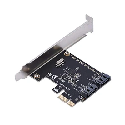 Immagine di Bewinner Schede PCI Express a SATA 3.0, Scheda di Espansione da E 3.0 con 2 Porte III 6 Gbps, Supporto IDE/AHCI per Windows/Server2003/VISTA//Linux