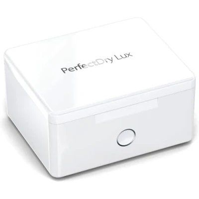 Immagine di Audinell PerfectDry Lux Scatola asciugatrice e deumidificatore per apparecchi acustici Elimina sporco umidità dal vostro aiuto uditivo Lampada UV C Controllo della temperatura