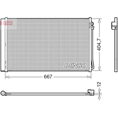 Immagine di DENSO DCN17062 Condensatore con essiccatore R 134a MERCEDES BENZ: Vito Van