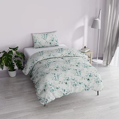 Immagine di Italian Bed Linen MB HOME BASIC Parure Copripiumino “Dafne, Piazza e Mezza, Ivy