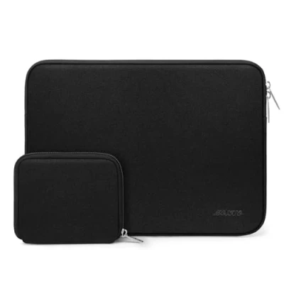 Immagine di MOSISO Laptop Custodia PC Portatil Compatibile con MacBook Air 15 M3 A3114 M2 A2941 2023 2024/Pro 15,15 Surface 5,Dell XPS 15,HP Stream 14,Neoprene Borsa Piccolo Case, Nero