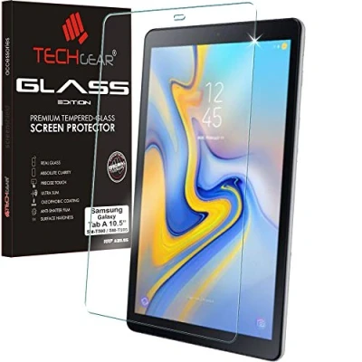 Immagine di TECHGEAR Vetro Antiriflesso Compatibile con Samsung Galaxy Tab A 10.5&quot; (SM T590 Series) Autentica Pellicola Protettiva Opaca in Temperato